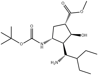 (1S,2S,3S,4R)-methyl-3-((R)-1-aMino-2-ethylbutyl)-4-(tert-butoxycarbonylaMino)-2-hydroxycyclopentaancarboxylaat