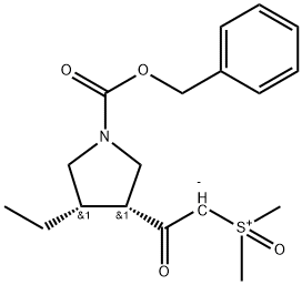 [2-[(3R,4S)-4-ethyl-1-[(fenylmethoxy)carbonyl]-3-pyrrolidinyl]-2-oxoethyl]dimethyl-Sulfoxonium inwendig zout