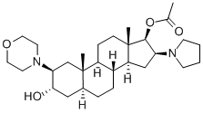 (2b,3a,5a,16b,17b)-17-acetoxy-3-hydroxy-2-(4-morfolinyl)-16-(1-pyrrolidinyl)androstaan