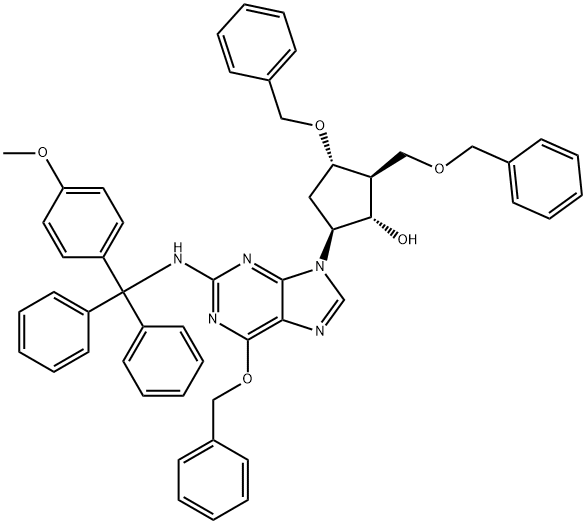(2R,3S,5S)-3-(Benzyloxy)-5-[2-[[(4-methoxyfenyl)difenylmethyl]amino]-6-(fenylmethoxy)-9H-purine-9-yl]-2-(benzyloxymethyl) )cyclopentanol