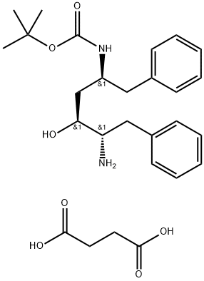 (2S,3S,5S)-5-tert-butyloxycarbonylamino-2-amino-3-hydroxy-1,6-difenylhexaansuccinaat