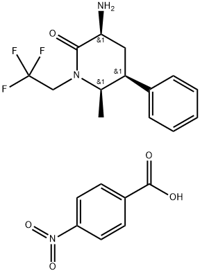 (3S,5S,6R)-6-methyl-2-oxo-5-fenyl-1-(2,2,2-trifluorethyl)piperidine-3-aminium-4-nitrobenzoaat