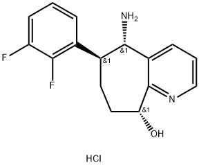 (5S,6S,9R)-5-amino-6-(2,3-difluorfenyl)-6,7,8,9-tetrahydro-5H-cyclohepta[b]pyridine-9-ol:dihydrochloride