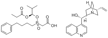 (8a,9R)-Cinchonan-9-ol mono[[(S)-[(1R)-2-methyl-1-(1-oxopropoxy)propoxy](4-fenylbutyl)fosfinyl]acetaat]