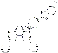 (R)-4-(5-chloorbenzo[d]oxazool-2-yl)-7-methyl-1,4-diazepan-1-iuM (2S,3S)-2,3-bis(benzoyloxy)-3- carboxypropanoaat