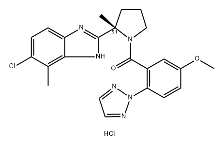 (S)-(2-(5-chloor-4-methyl-1H-benzo[d]imidazol-2-yl)-2-methylpyrrolidine-1-yl)(5-methoxy-2-(2H-1,2) ,3-triazool-2-yl)