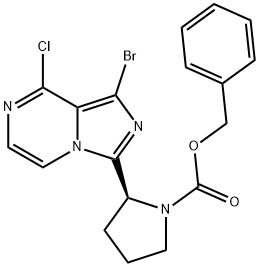 (S)-benzyl-2-(1-broom-8-chloorimidazo[1,5-a]pyrazin-3-yl)pyrrolidine-1-carboxylaat