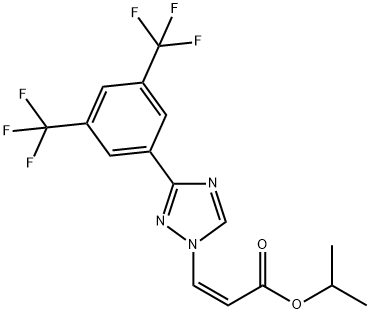 (Z)-isopropyl-3-(3-(3,5-bis(trifluormethyl)fenyl)-1H-1,2,4-triazool-1-yl)acrylaat
