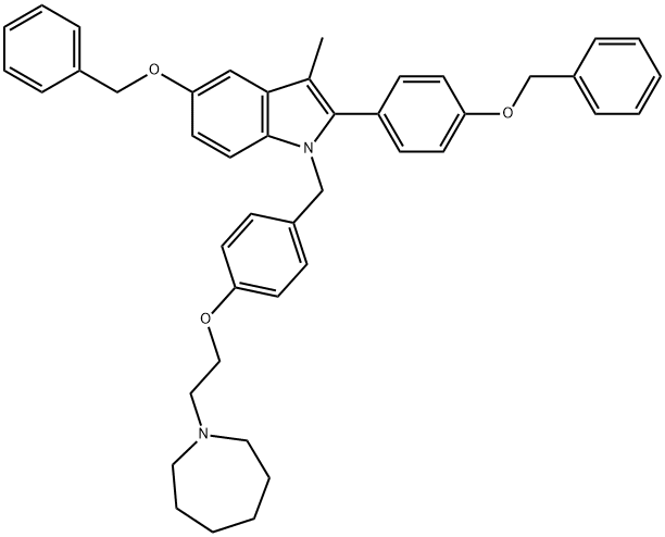 1-(4-(2-(azepan-1-yl)ethoxy)benzyl)-5-(benzyloxy)-2-(4-(benzyloxy)fenyl)-3-methyl-1H-indool