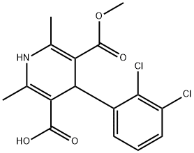1,4-Dihydro-2,6-dimethyl-4-(2',3'-dichloorfenyl)-5-carboxymethyl-3-pyridinecarbonzuur
