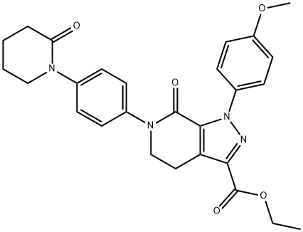 1-(4-Methoxyfenyl)-7-oxo-6-[4-(2-oxopiperidine-1-yl)fenyl]-4,5,6,7-tetrahydro-1H-pyrazolo[3,4-c]pyridine -3-carbonzuurethylester