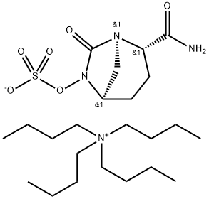 1-Butaanaminium, N,N,N-tributyl-, (1R,2S,5R)-2-(aminocarbonyl)-7-oxo-1,6-diazabicyclo[3.2.1]oct-6-ylsulfaat