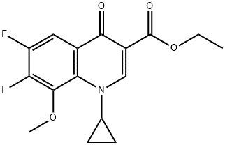 1-cyclopropyl-6,7-difluor-1,4-dihydro-8-methoxy-4-oxo-3-chinolinecarbonzuur-ethylester