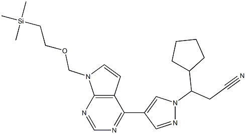 1H-pyrazool-1-propaannitril, β-cyclopentyl-4-[7-[[2-(trimethylsilyl)ethoxy]methyl]-7H-pyrrolo[2,3-d]pyriMidin-4-yl]-