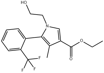 1H-pyrrool-3-carbonzuur, 1-(2-hydroxyethyl)-4-methyl-5-[2-(trifluormethyl)fenyl]-, ethylester