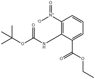 2-[1,1-dimethylethylethoxycarbonyl]amino-3-nitrobenzoëzuurethylester