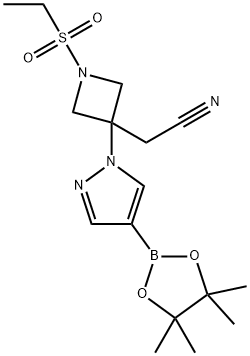 2-(1-(Ethylsulfonyl)-3-(4-(4,4,5,5-tetramethyl-1,3,2-dioxaborolan-2-yl)-1H-pyrazool-1-yl)azetidine-3- yl)acetonitril