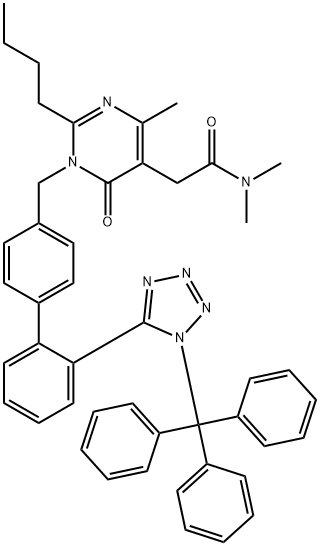 2-Butyl-1,6-dihydro-N,N,4-trimethyl-6-oxo-1-[[2'-[1-(trifenylmethyl)-1H-tetrazol-5-yl][1,1'- bifenyl]-4-yl]methyl]-5-pyrimidineacetamide