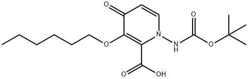 2-pyridinecarbonzuur, 1-[[(1,1-dimethylethoxy)carbonyl]amino]-3-(hexyloxy)-1,4-dihydro-4-oxo-