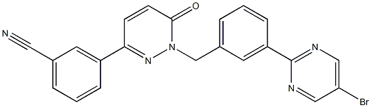 3-(1-(3-(5-broompyrimidine-2-yl)benzyl)-6-oxo-1,6-dihydropyridazin-3-yl)benzonitril