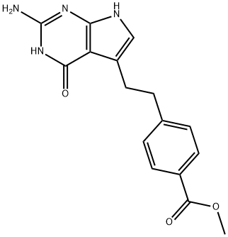 4-[2-(2-Amino-4,7-dihydro-4-oxo-1H-pyrrolo[2,3-d]pyrimidine-5-yl)ethyl]benzoëzuurmethylester
