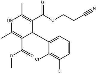 4-(2,3-dichloorfenyl)-2,6-dimethyl-1,4-dihydropyridine-3,5-dicarbonzuur-3-(2-cyaanethyl)ester 5-methylester