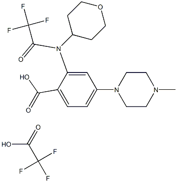 4-(4-methylpiperazine-1-yl)-2-[(tetrahydropyran-4-yl)(2,2,2-trifluoracetyl)amino]benzoëzuurtrifluoracetaat