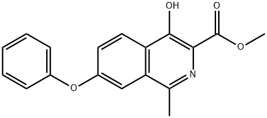 4-Hydroxy-1-methyl-7-fenoxy-3-isochinolinecarbonzuurmethylester