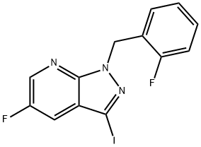 5-fluor-1-(2-fluorbenzyl)-3-jood-1H-pyrazolo[3,4-b]pyridine