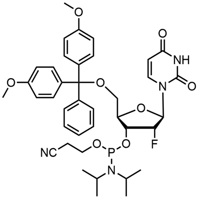 5'-O-(4,4-Dimethoxytrityl)-2'-deoxy-2'-fluoruridine-3'-(2-cyaanethyl-N,N-diisopropyl)fosforamidiet