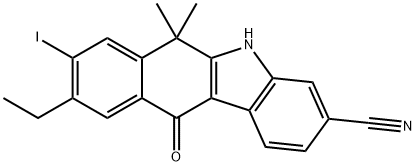 9-ethyl-8-jood-6,6-dimethyl-11-oxo-6,11-dihydro-5H-benzo[b]carbazool-3-carbonitril