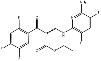 benzeenpropaanzuur, α-[[(6-amino-3,5-difluor-2-pyridinyl)amino]methyleen]-2,4,5-trifluor-β-oxo-, ethylester