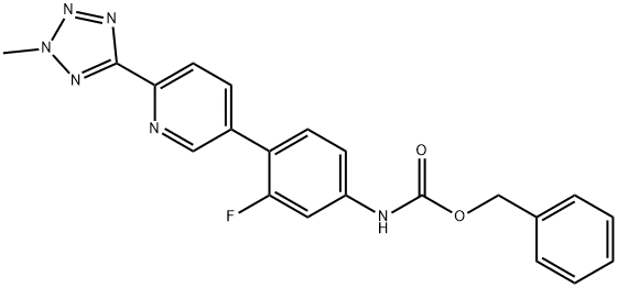 CarbaMzuur, N-[3-fluor-4-[6-(2-methyl-2H-tetrazol-5-yl)-3-pyridinyl]fenyl]-, fenylmethylester