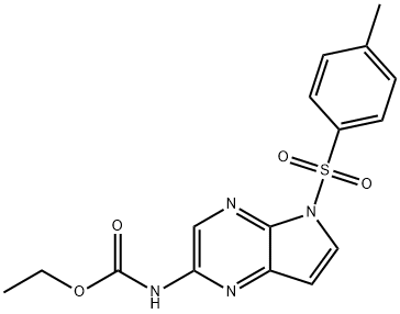 Carbaminezuur, N-[5-[(4-methylfenyl)sulfonyl]-5H-pyrrolo[2,3-b]pyrazin-2-yl]-, ethyleste