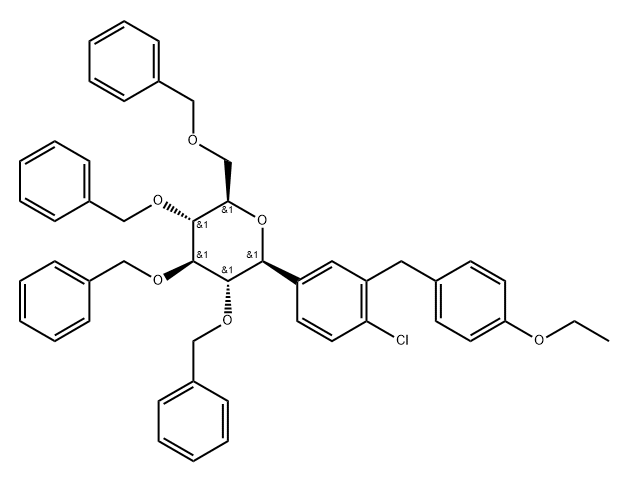 D-Glucitol, 1,5-anhydro-1-C-[4-chloor-3-[(4-ethoxyfenyl)methyl]fenyl]-2,3,4,6-tetrakis-O-(fenylmethyl)-, ( 1S)-