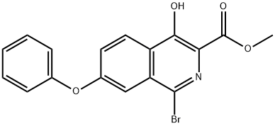 methyl-1-broom-4-hydroxy-7-fenoxyisochinoline-3-carboxylaat