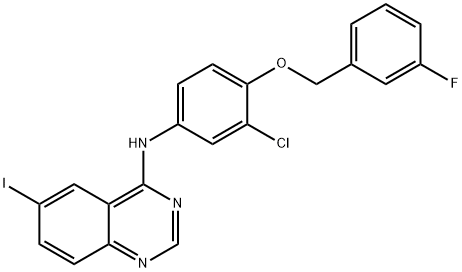N-[3-chloor-4-(3-fluorbenzyloxy)fenyl]-6-joodchinazoline-4-amine