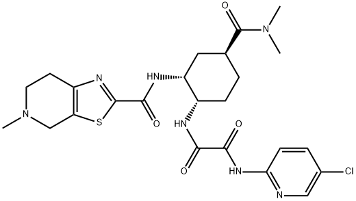 N-(5-chloorpyridine-2-yl)-N'-[(1S,2R,4S)-4-[(dimethylamino)carbonyl]-2-[[(5-methyl-4,5,6,7- tetrahydrothiazolo[5,4-c]pyridine-2-yl)carbonyl]amino]cyclohexyl]ethaandiamide