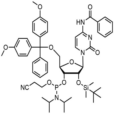 N-geblokkeerd-5'-O-DMT-2'-O-TBDMS CED cytidinefosforamidiet