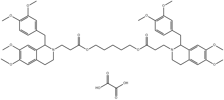 pentamethyleenbis[1-(3,4-dimethoxybenzyl)-3,4-dihydro-6,7-dimethoxy-1H-isochinoline-2-propionaat], dioxalaat