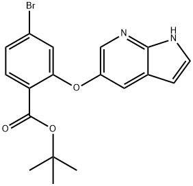 tert-butyl-2-((1H-pyrrolo[2,3-b]pyridine-5-yl)oxy)-4-broombenzoaat