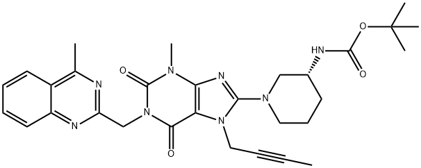 Tert-butyl((3s)-1-(7-(but-2-yn-1-yl)-3-methyl-1-((4-methylchinazoline-2-yl)methyl)-2,6-dioxo- 2,3,4,5,6,7-hexahydro-1h-purine-8-yl)piperidine-3-yl)carbaMate